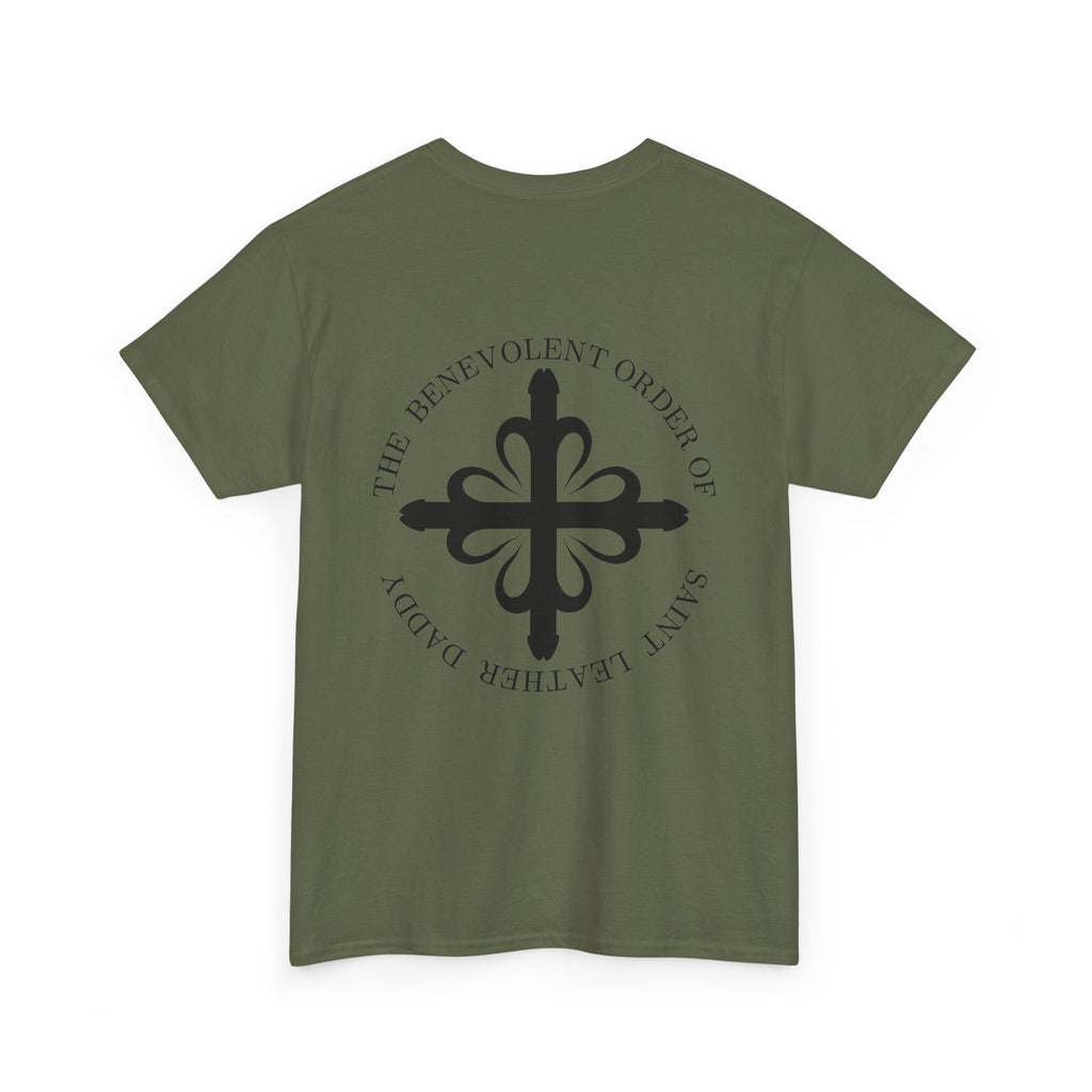 God is My Leather Daddy Unisex Tee Black Text