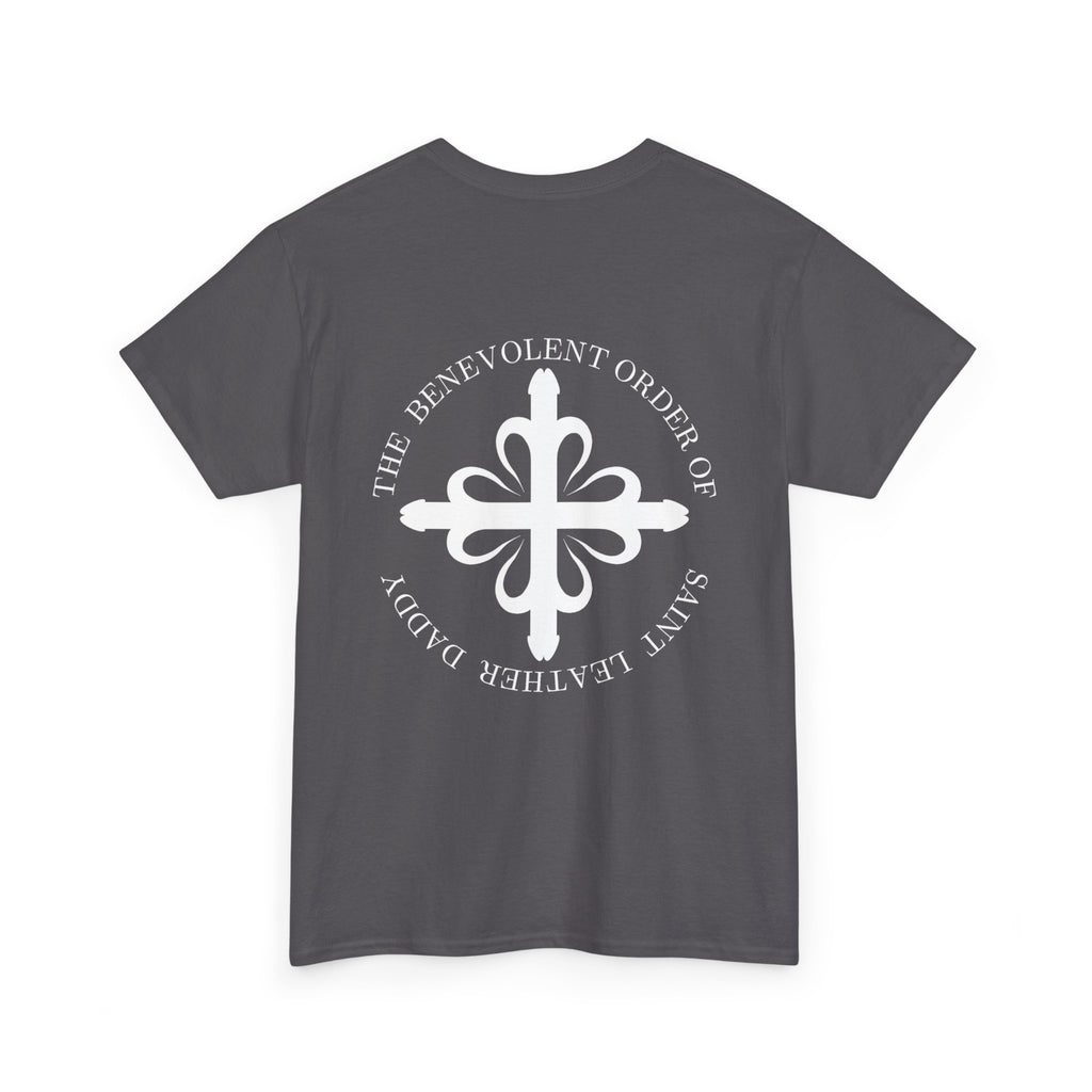 God is My Leather Daddy Unisex Tee White Text