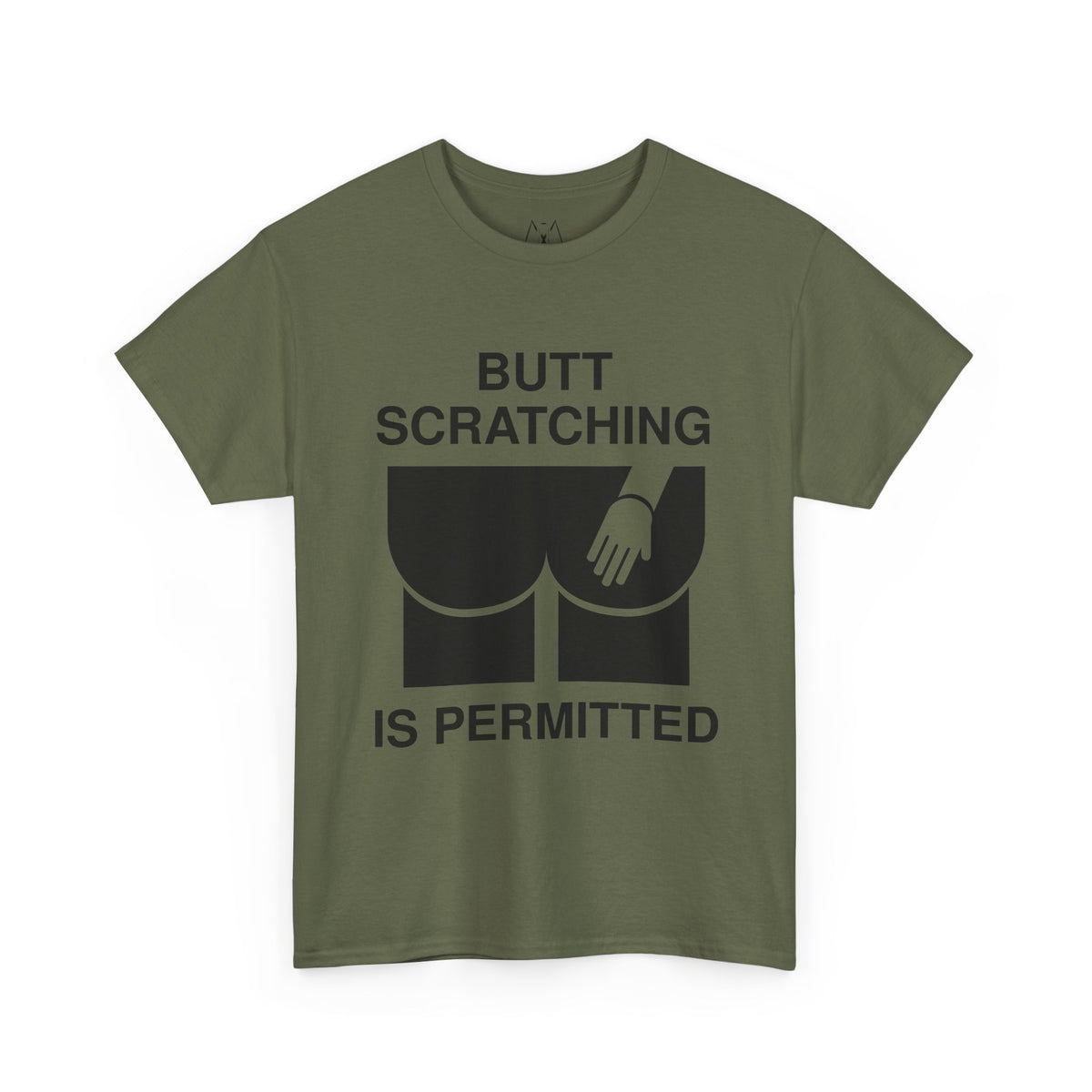 Butt Scratching is Permitted Unisex Tee Black Text