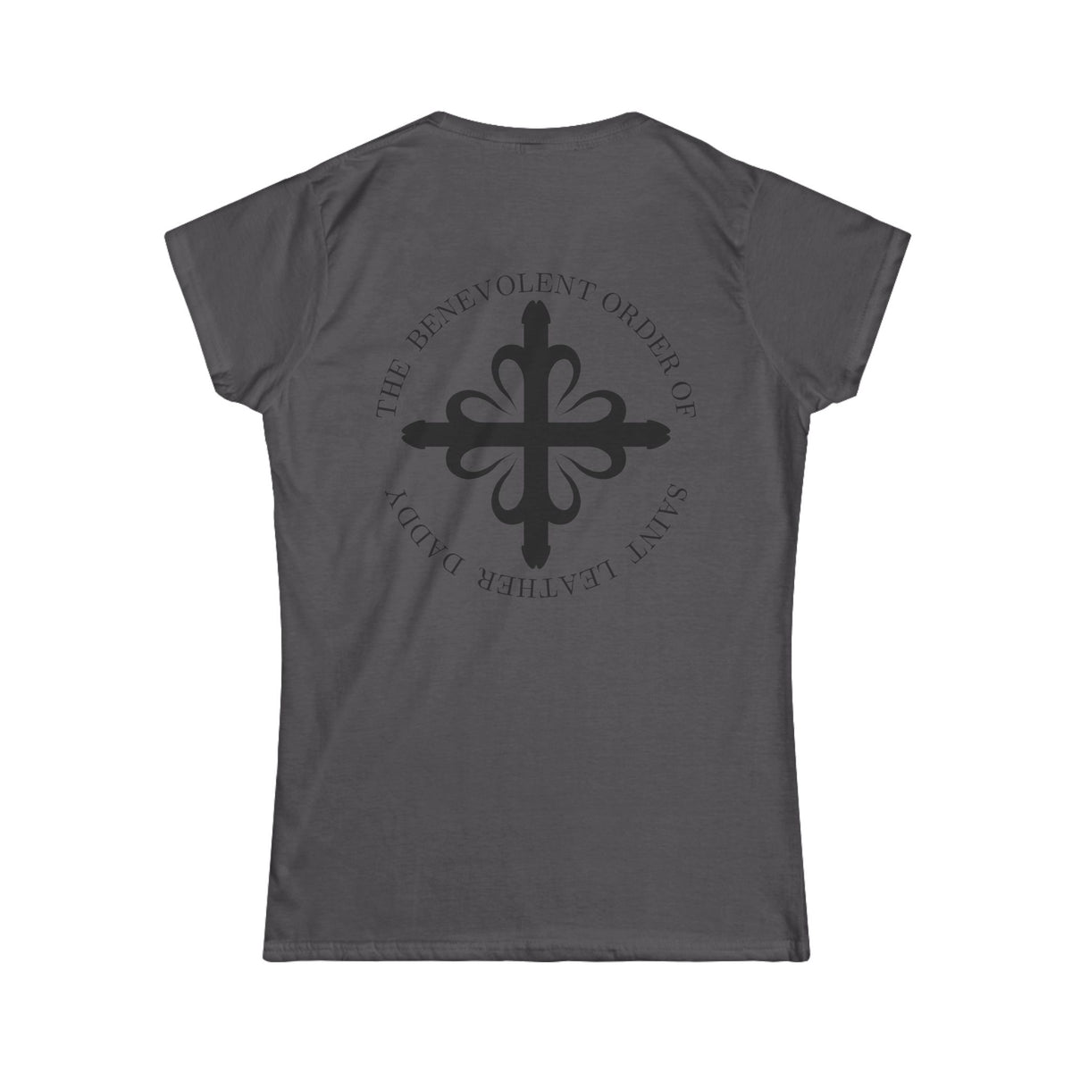 God is My Leather Daddy, T-Shirt, Women's, Black Text