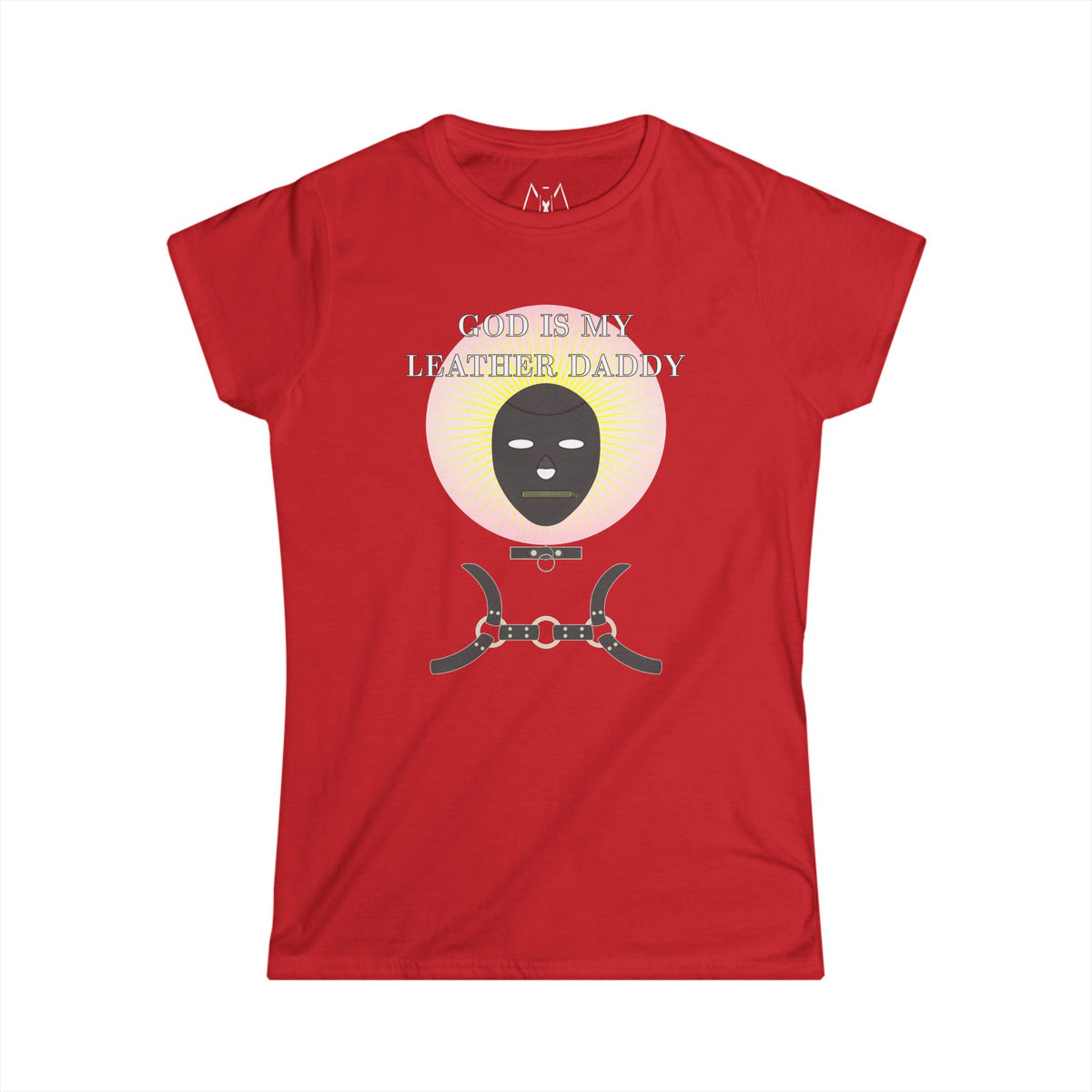 God is My Leather Daddy, T-Shirt, Women's, White Text