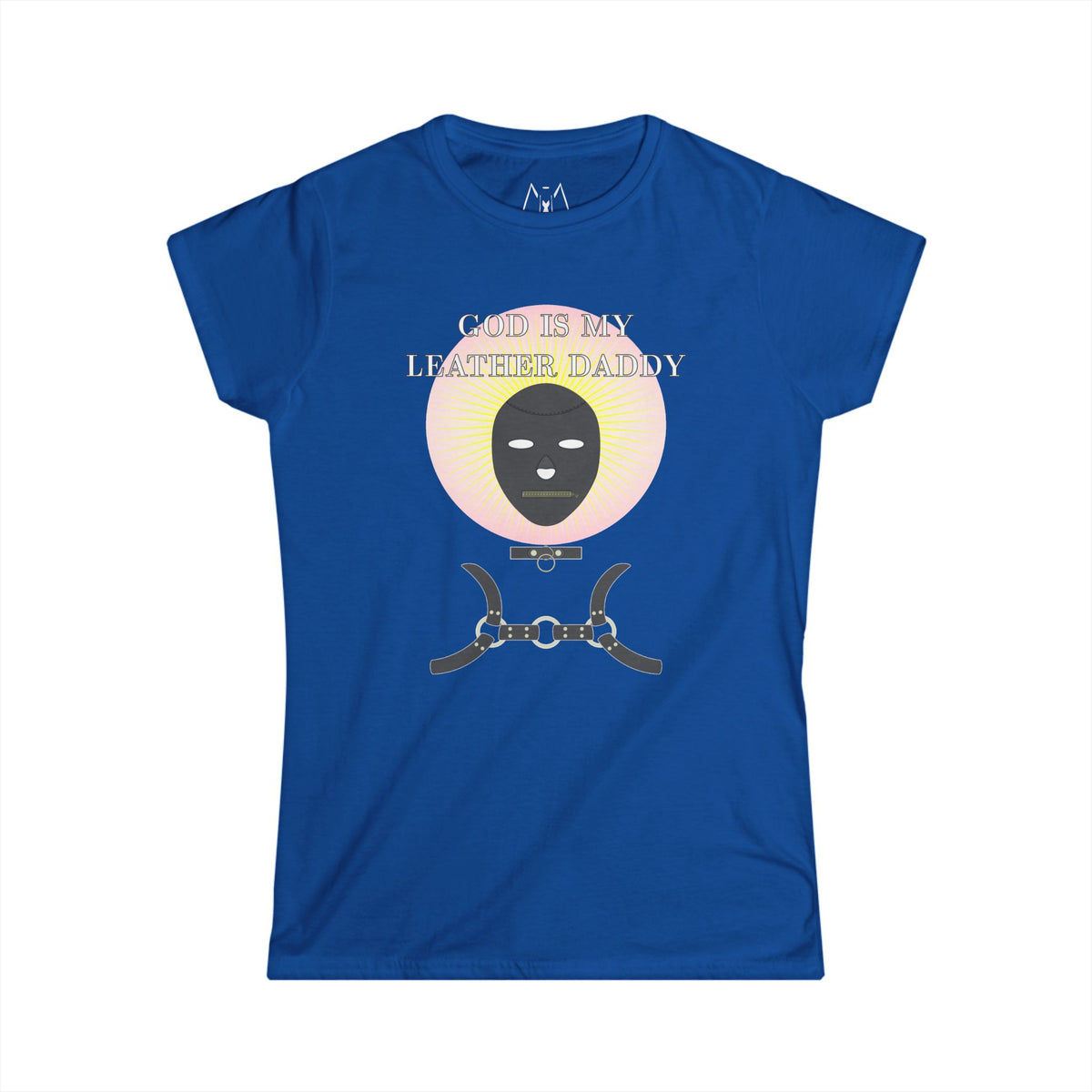 God is My Leather Daddy, T-Shirt, Women's, White Text