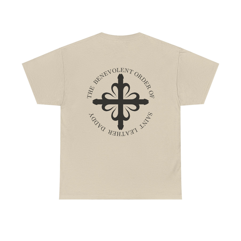 God is My Leather Daddy Unisex Tee Black Text