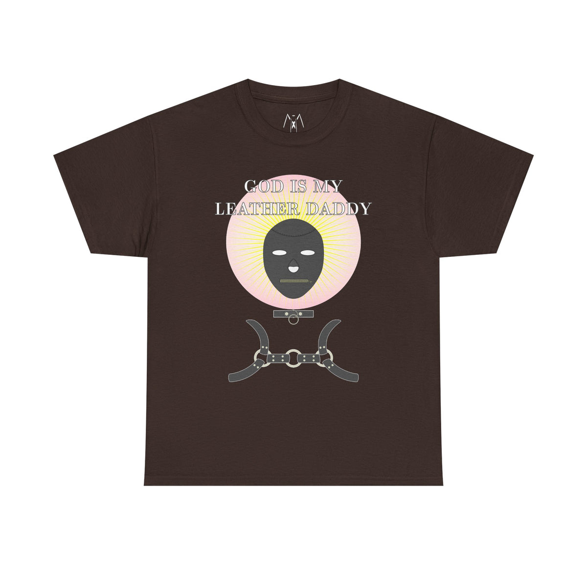 God is My Leather Daddy Unisex Tee White Text