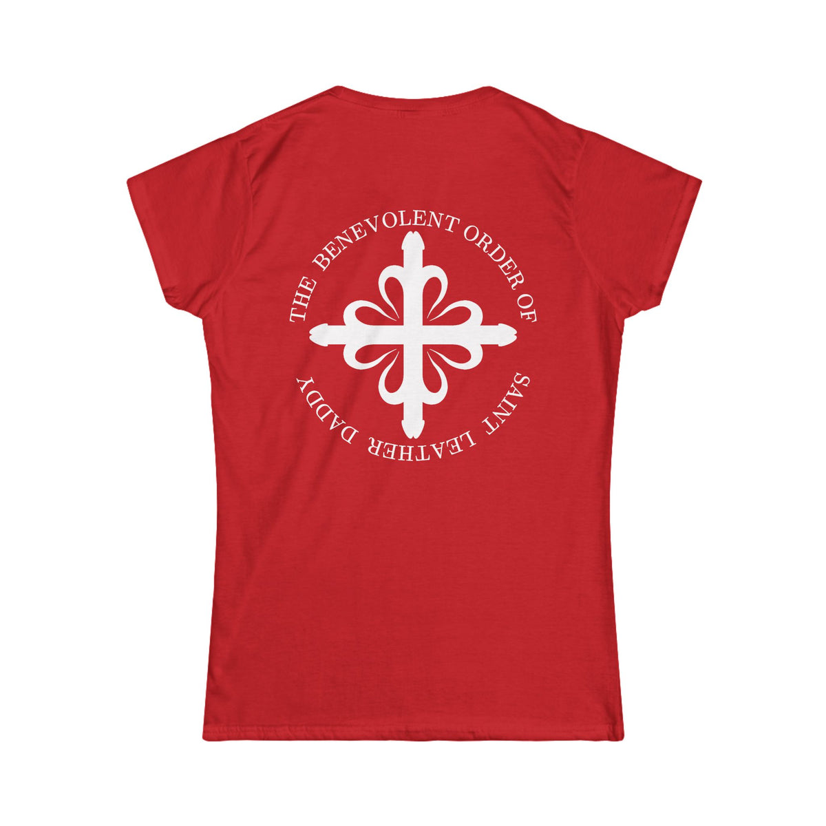 God is My Leather Daddy, T-Shirt, Women's, White Text