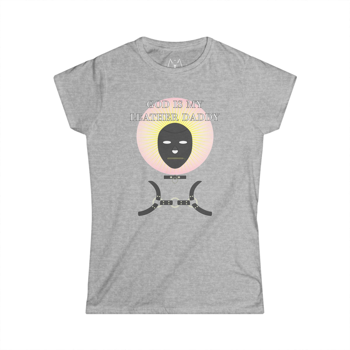 God is My Leather Daddy, T-Shirt, Women's, White Text