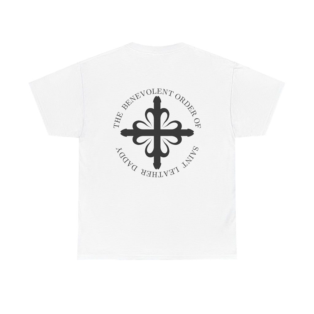 God is My Leather Daddy Unisex Tee Black Text
