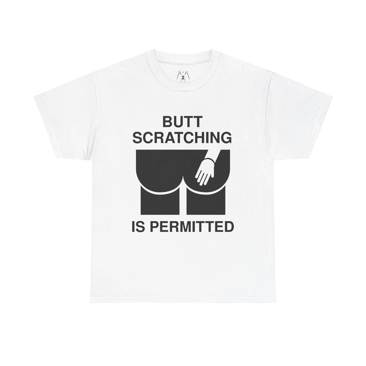 Butt Scratching is Permitted Unisex Tee Black Text