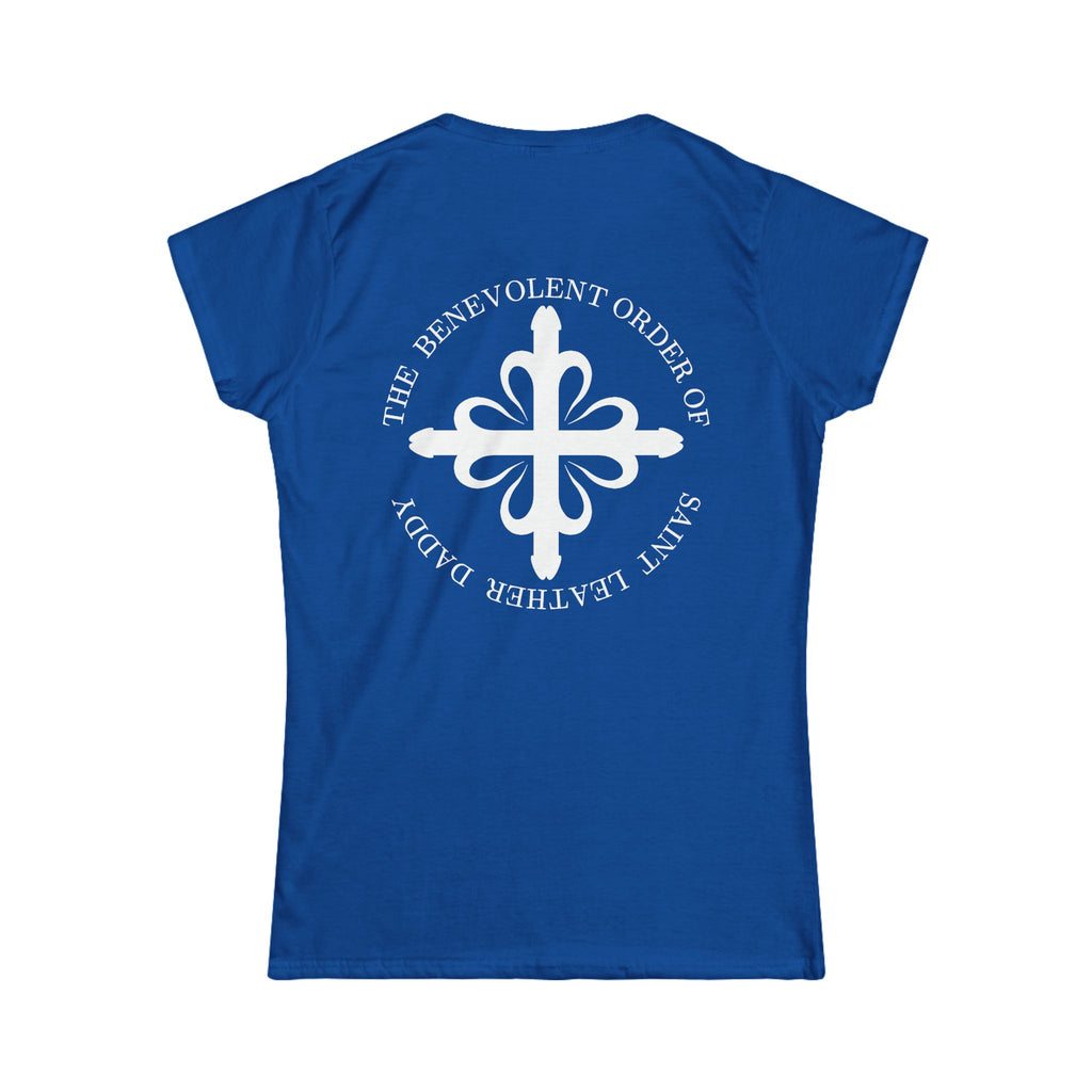 God is My Leather Daddy, T-Shirt, Women's, White Text