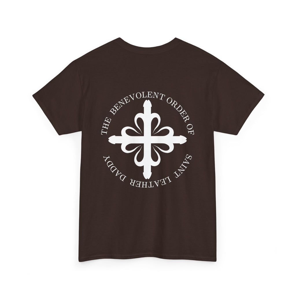 God is My Leather Daddy Unisex Tee White Text