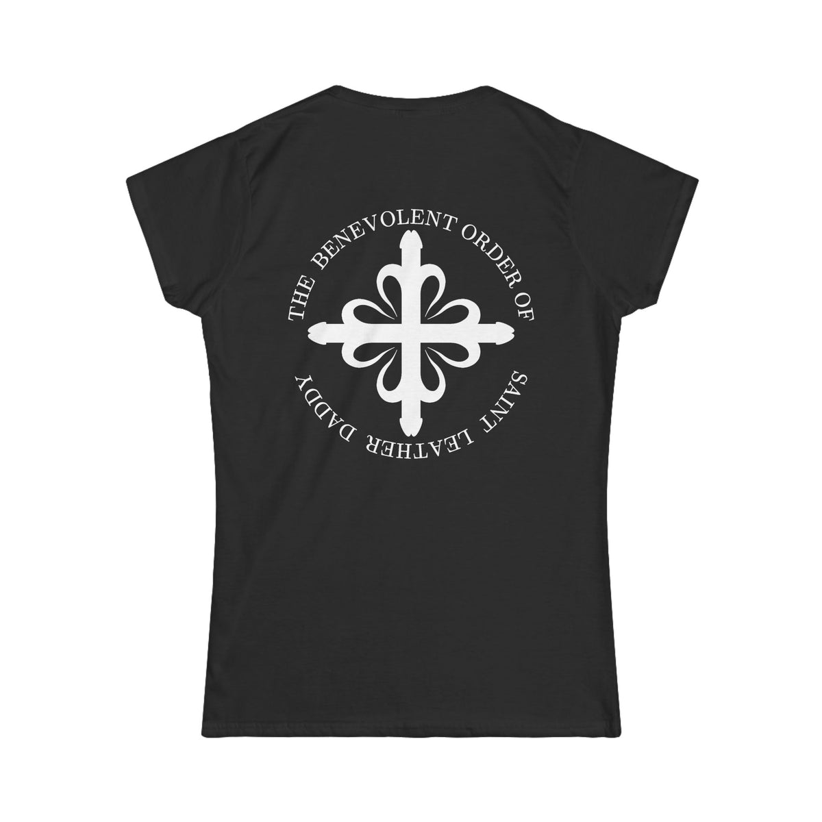 God is My Leather Daddy, T-Shirt, Women's, White Text