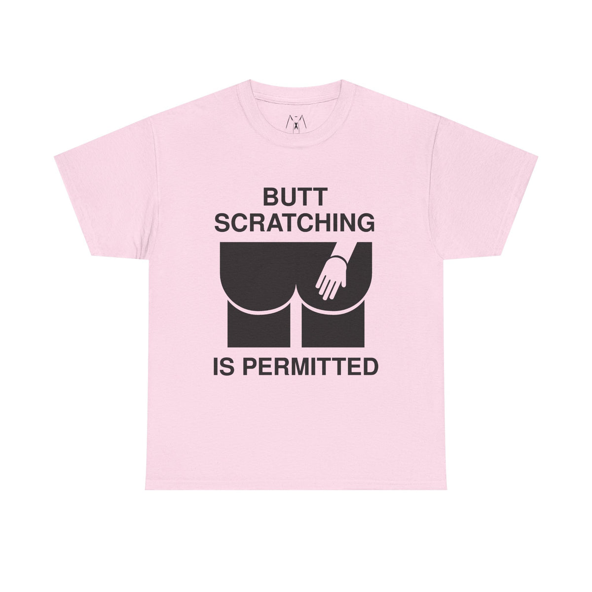 Butt Scratching is Permitted Unisex Tee Black Text