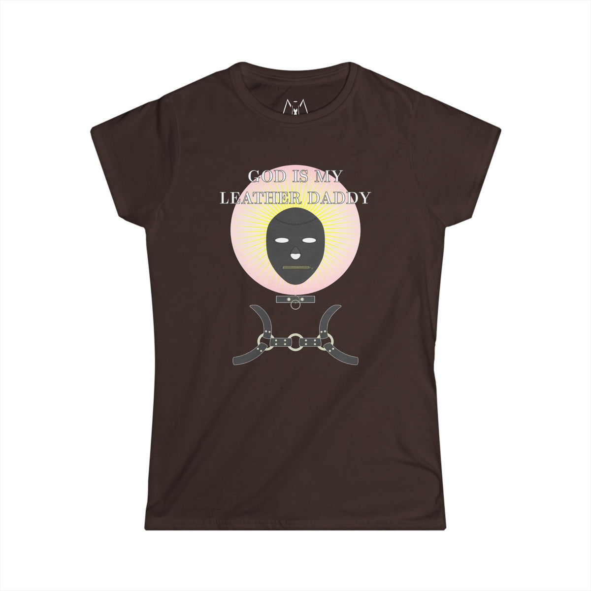 God is My Leather Daddy, T-Shirt, Women's, White Text