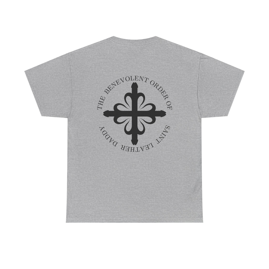 God is My Leather Daddy Unisex Tee Black Text