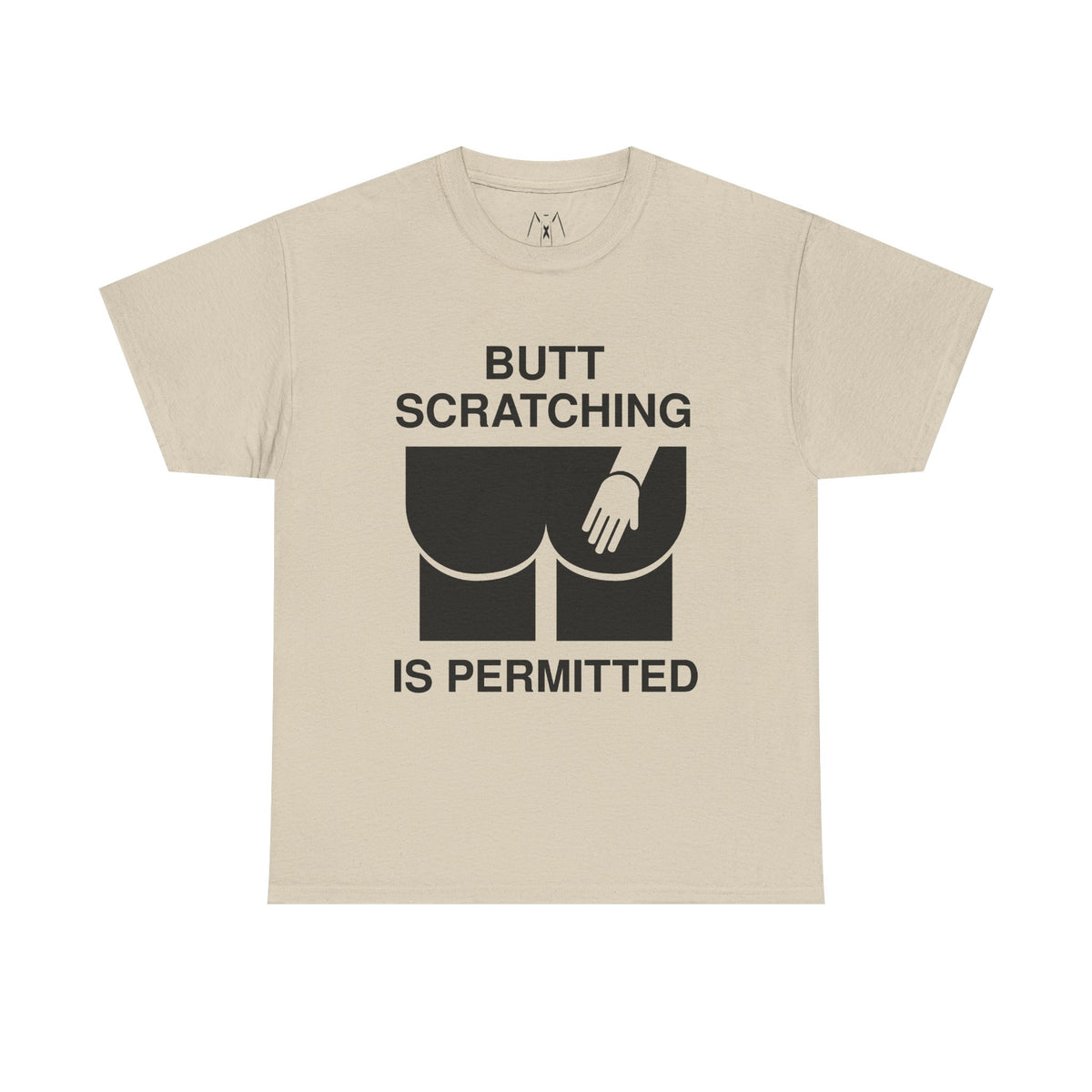 Butt Scratching is Permitted Unisex Tee Black Text