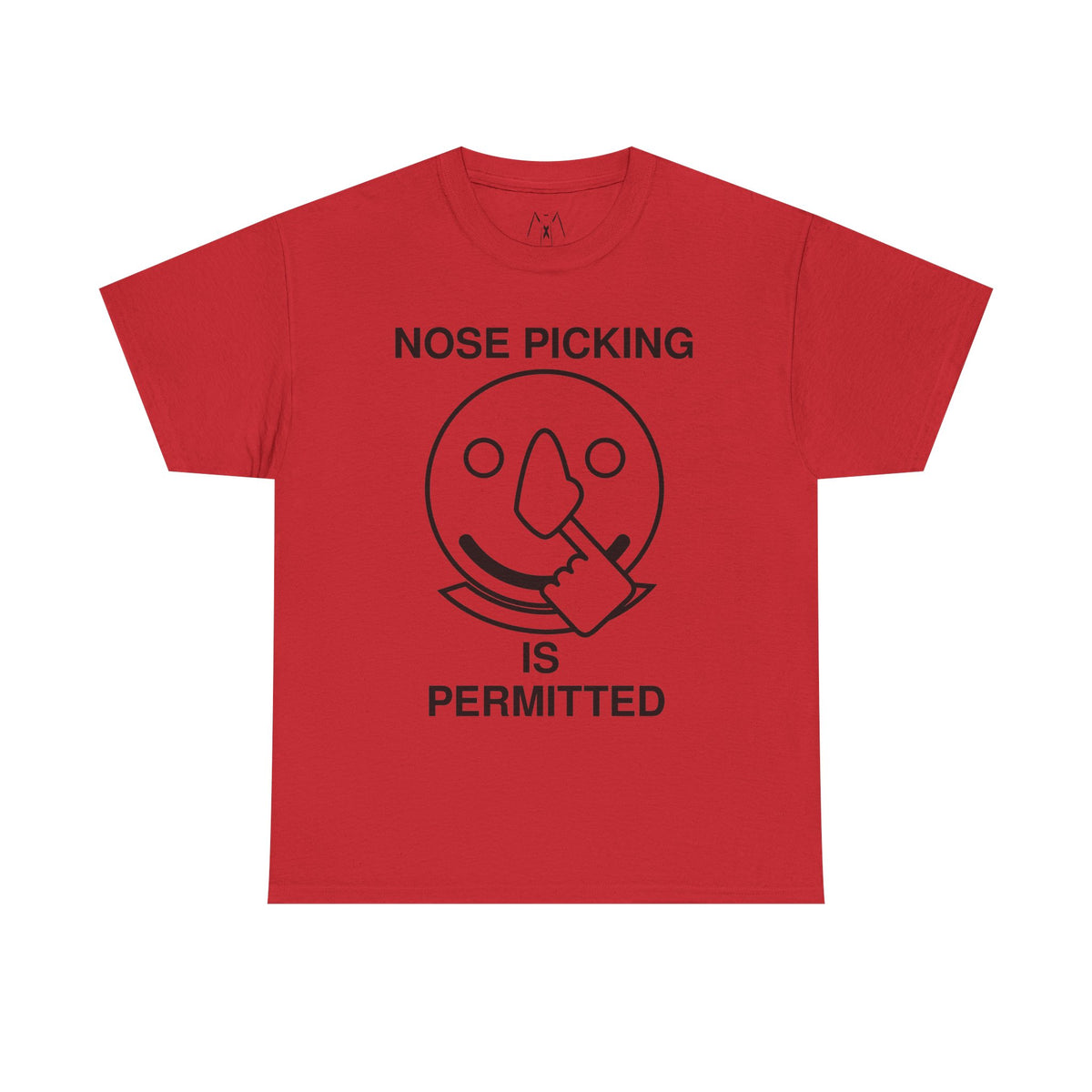 Nose Picking is Permitted Unisex Tee Black Text