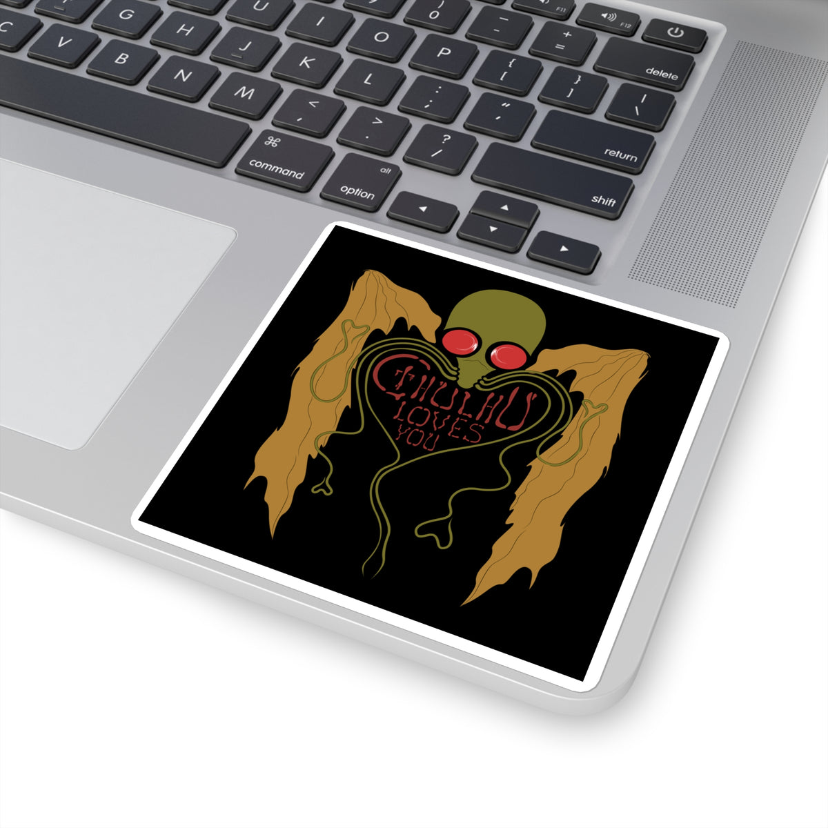 Cthulhu Loves You Sticker, Black