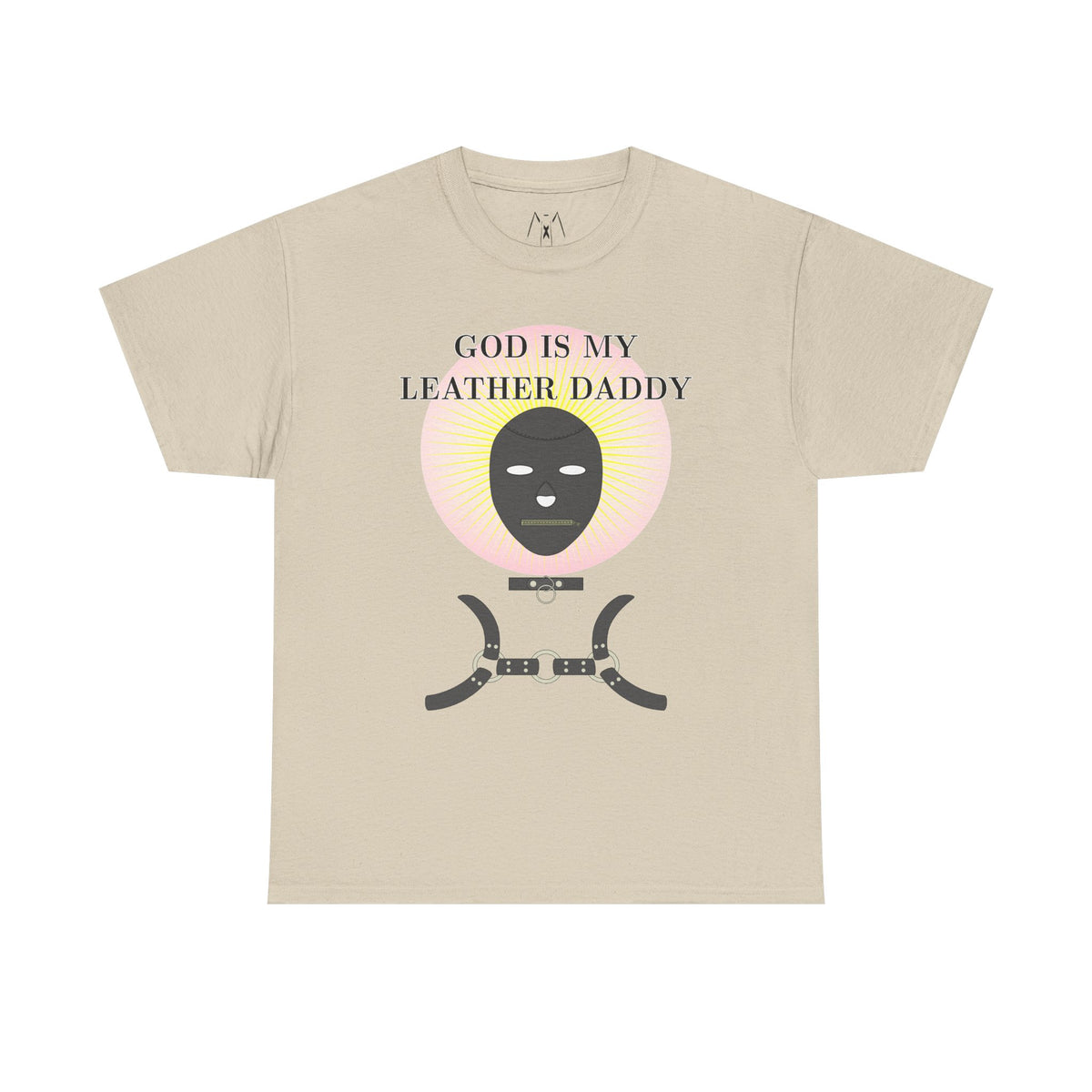 God is My Leather Daddy Unisex Tee Black Text