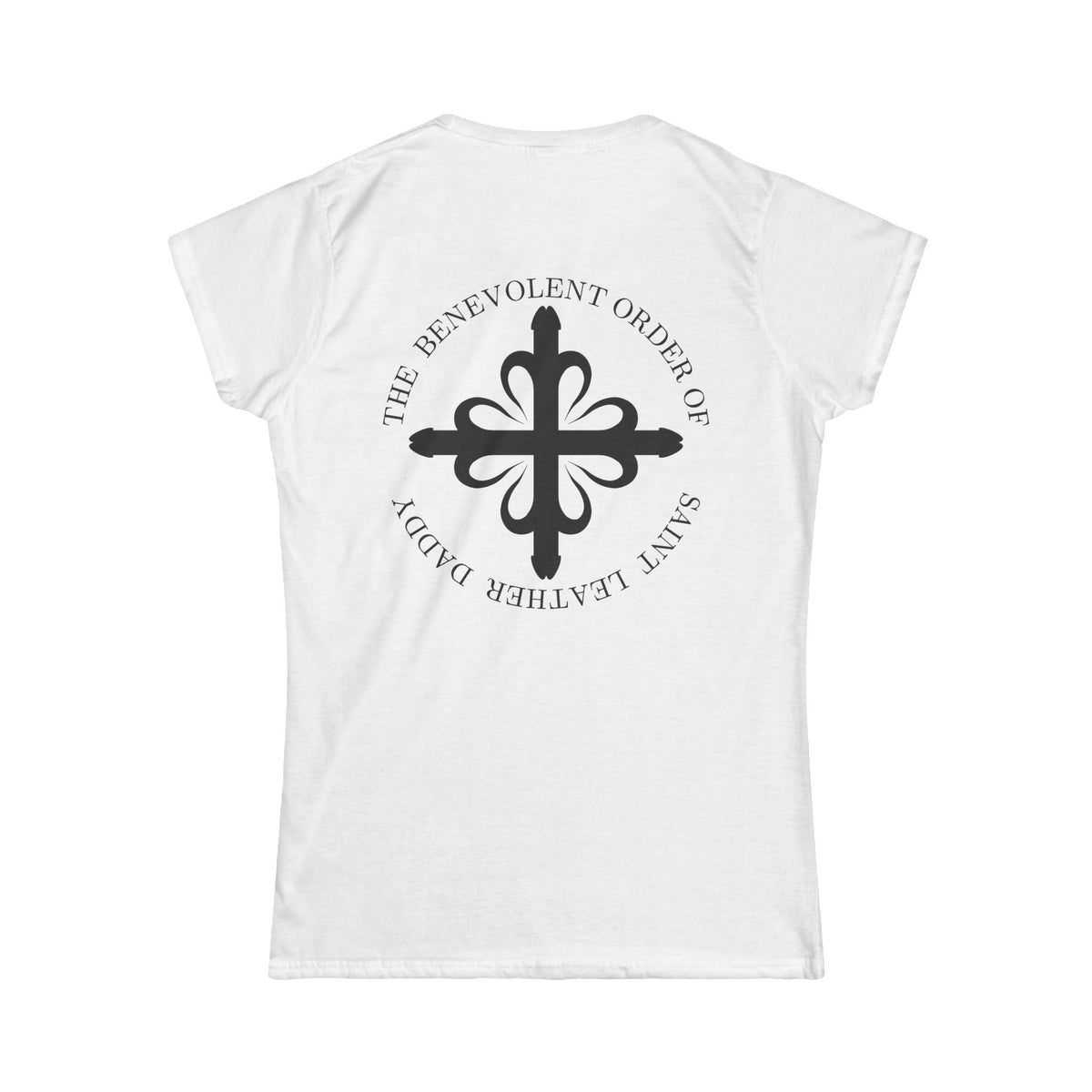 God is My Leather Daddy, T-Shirt, Women's, Black Text