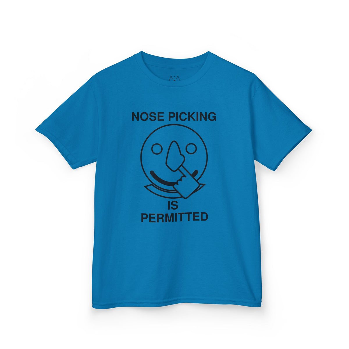 Nose Picking is Permitted Kid's Tee Black Text