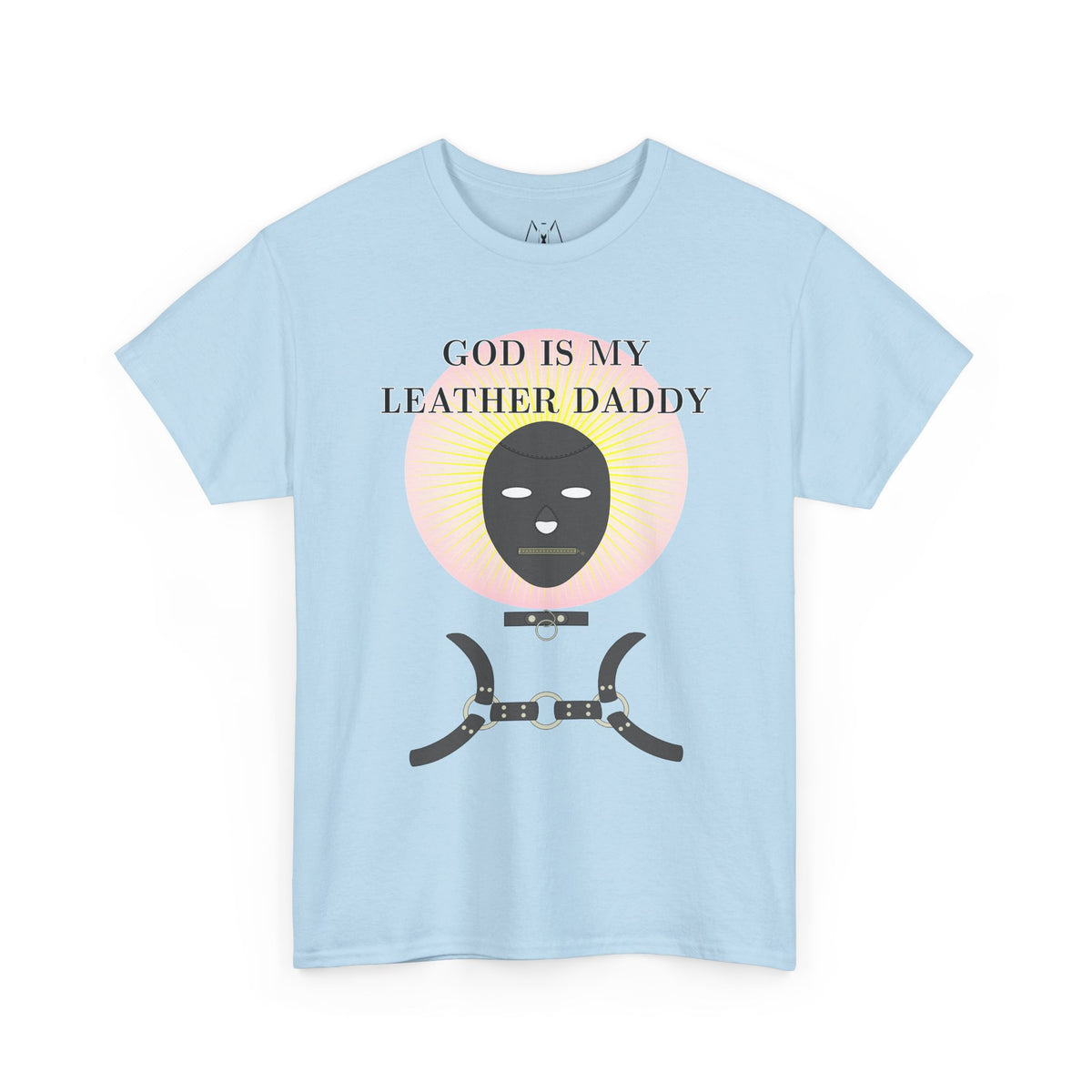 God is My Leather Daddy Unisex Tee Black Text