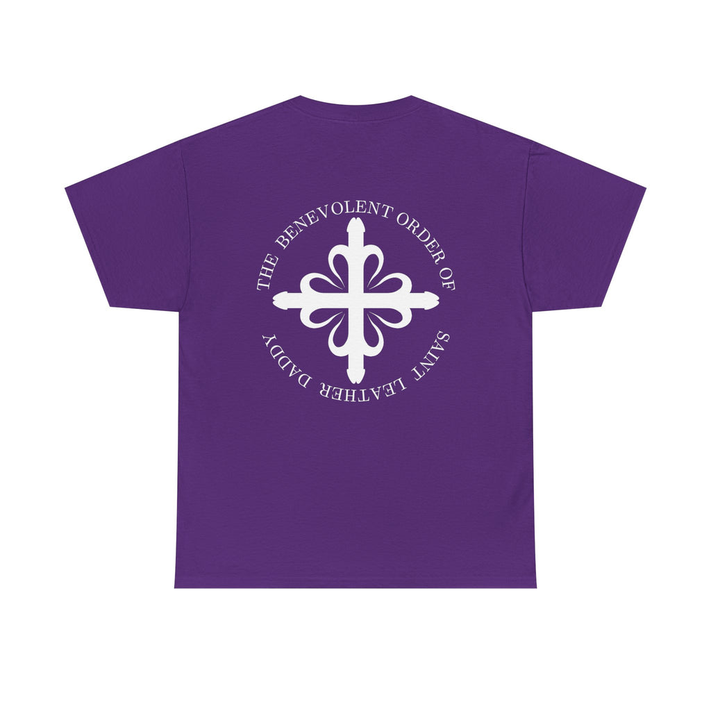 God is My Leather Daddy Unisex Tee White Text