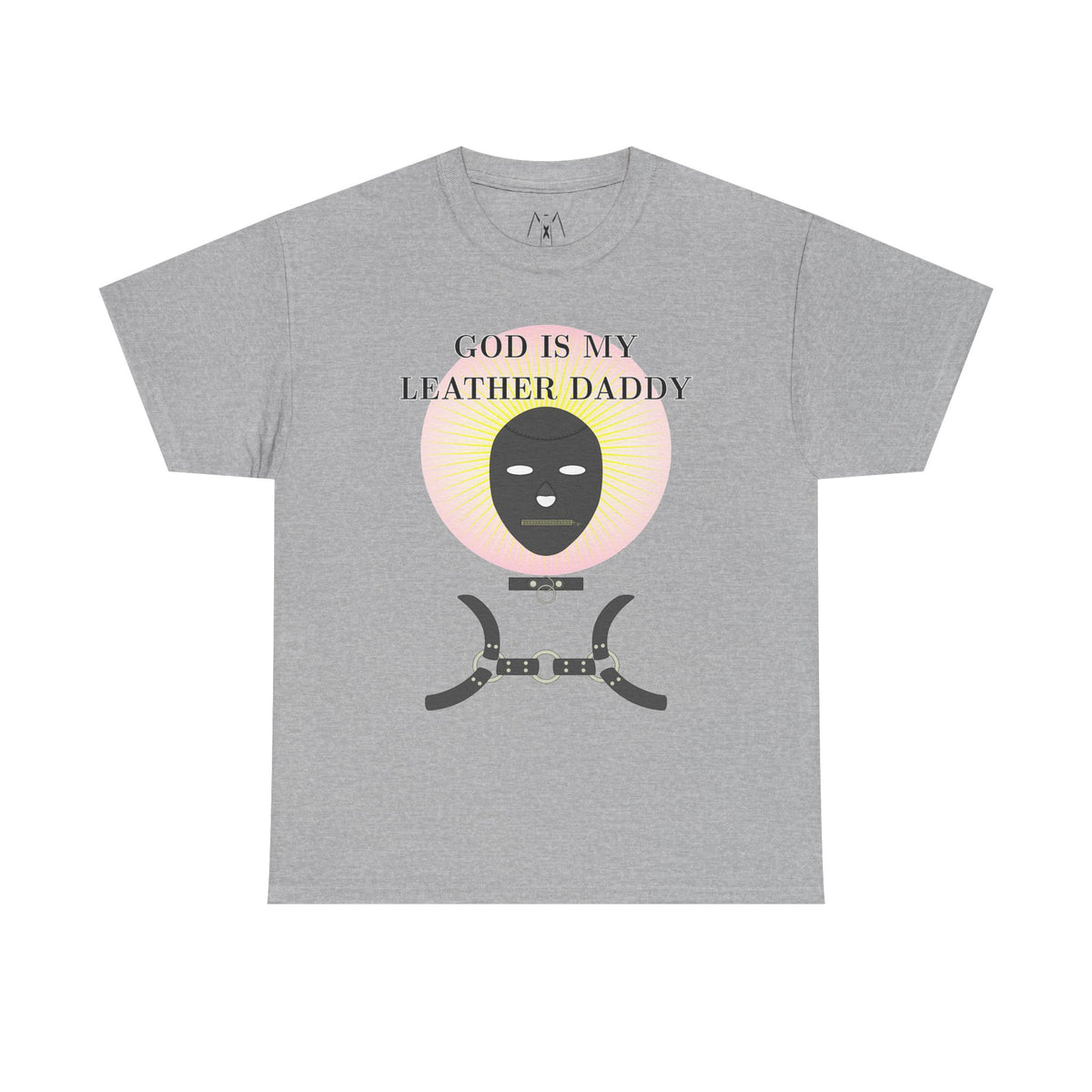 God is My Leather Daddy Unisex Tee Black Text