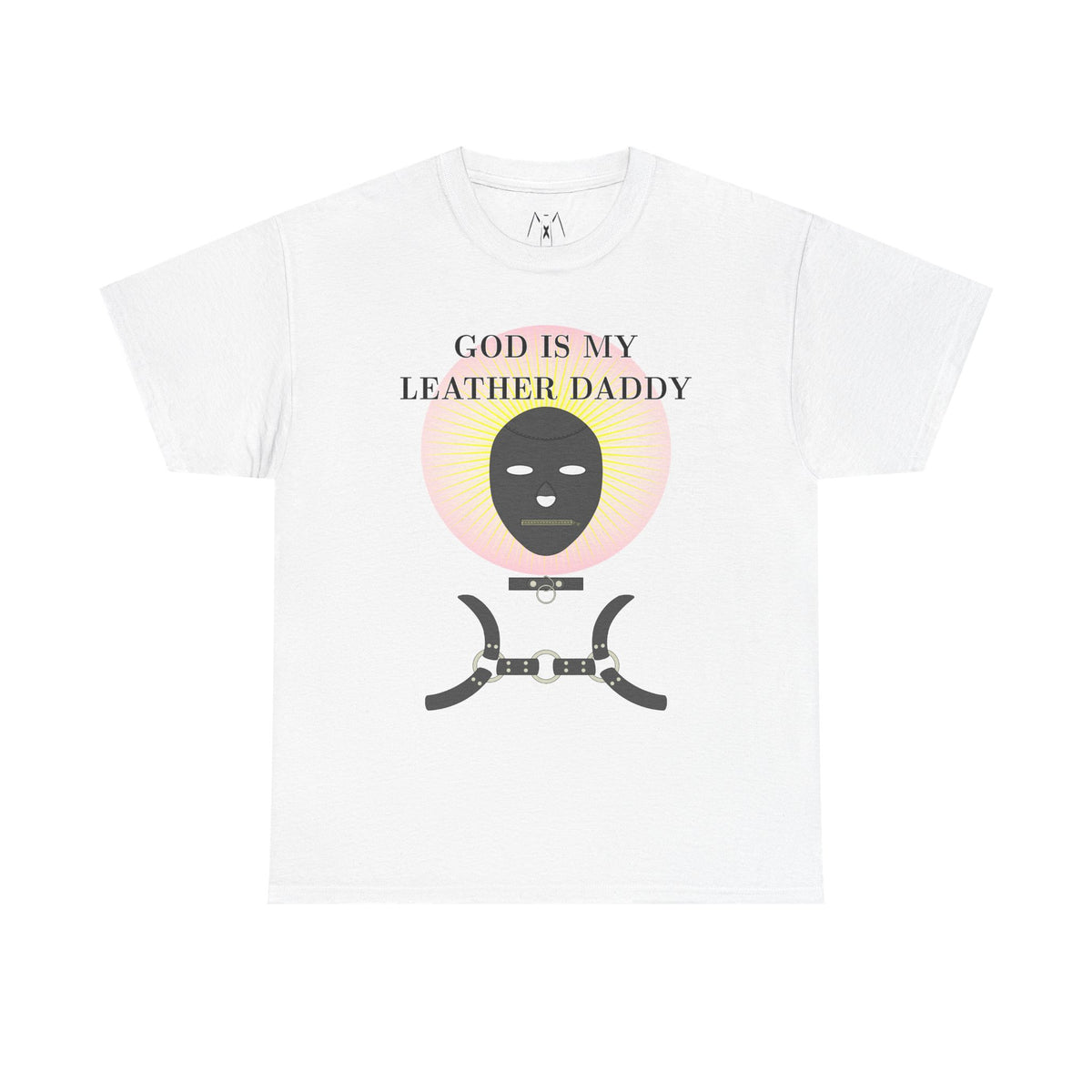 God is My Leather Daddy Unisex Tee Black Text