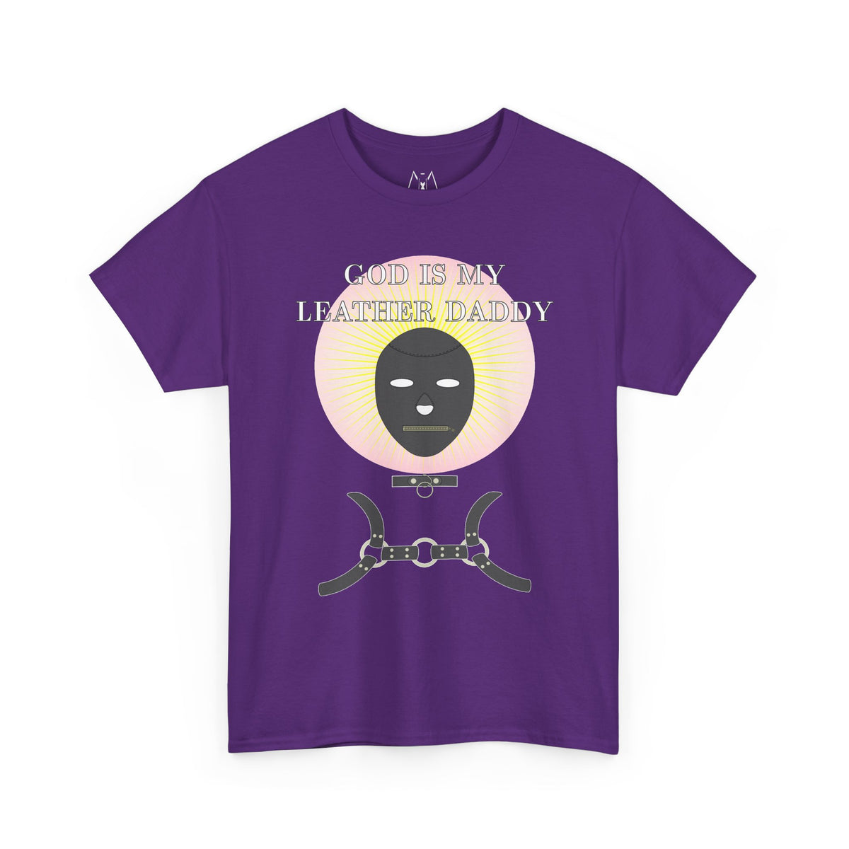 God is My Leather Daddy Unisex Tee White Text