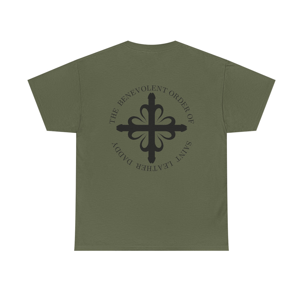 God is My Leather Daddy Unisex Tee Black Text