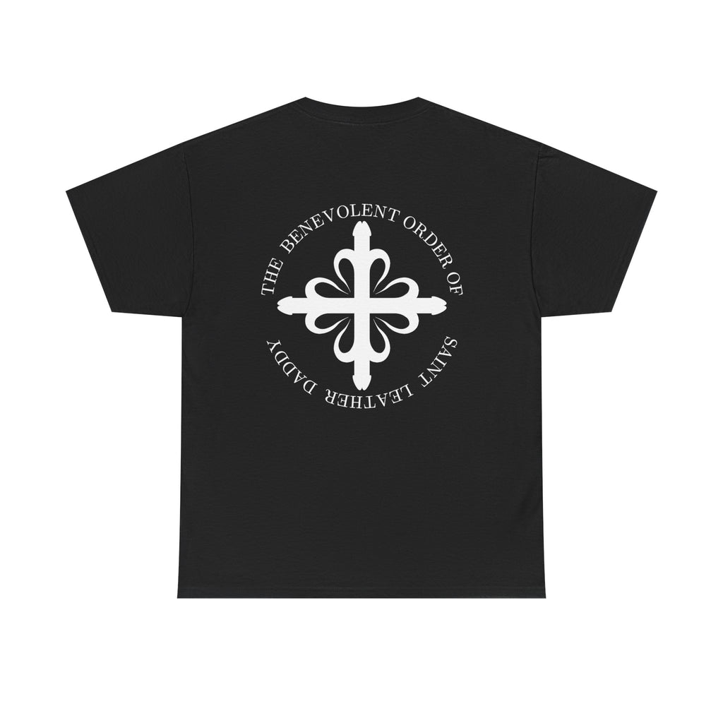 God is My Leather Daddy Unisex Tee White Text