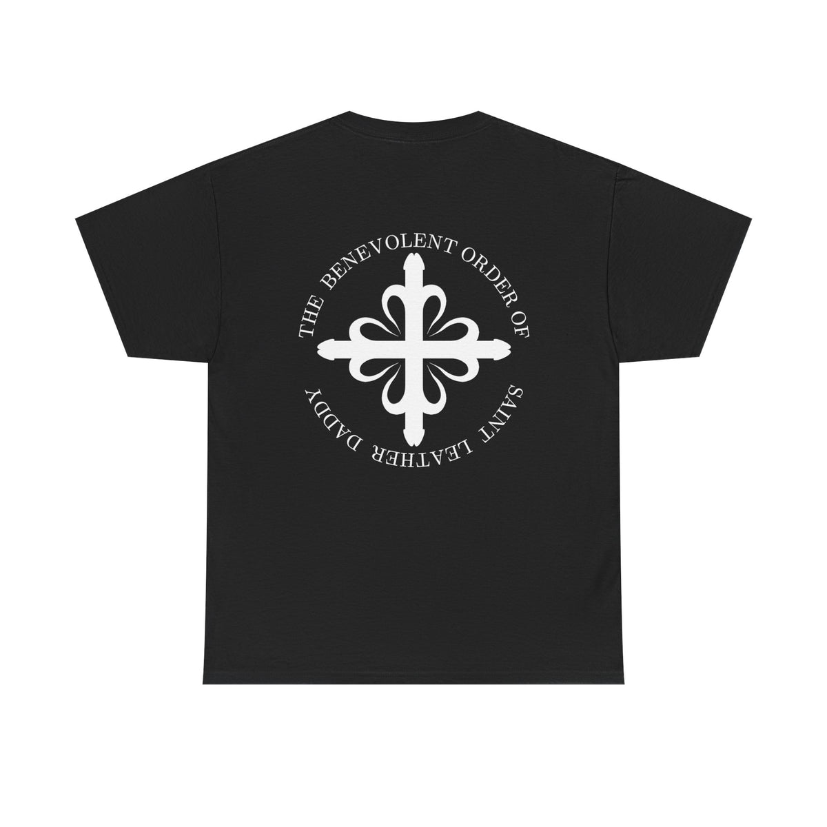 God is My Leather Daddy Unisex Tee White Text