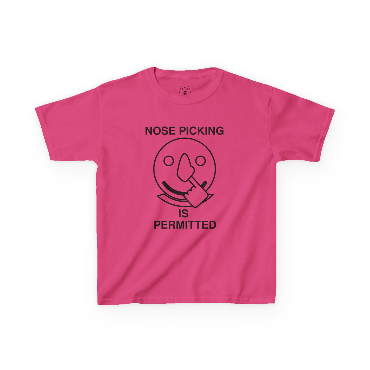 Nose Picking is Permitted Kid's Tee Black Text