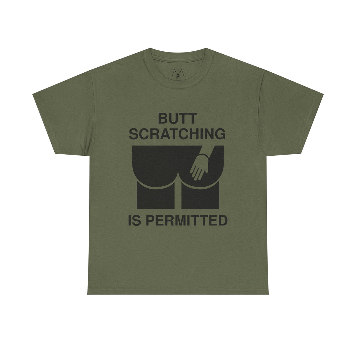 Butt Scratching is Permitted Unisex Tee Black Text