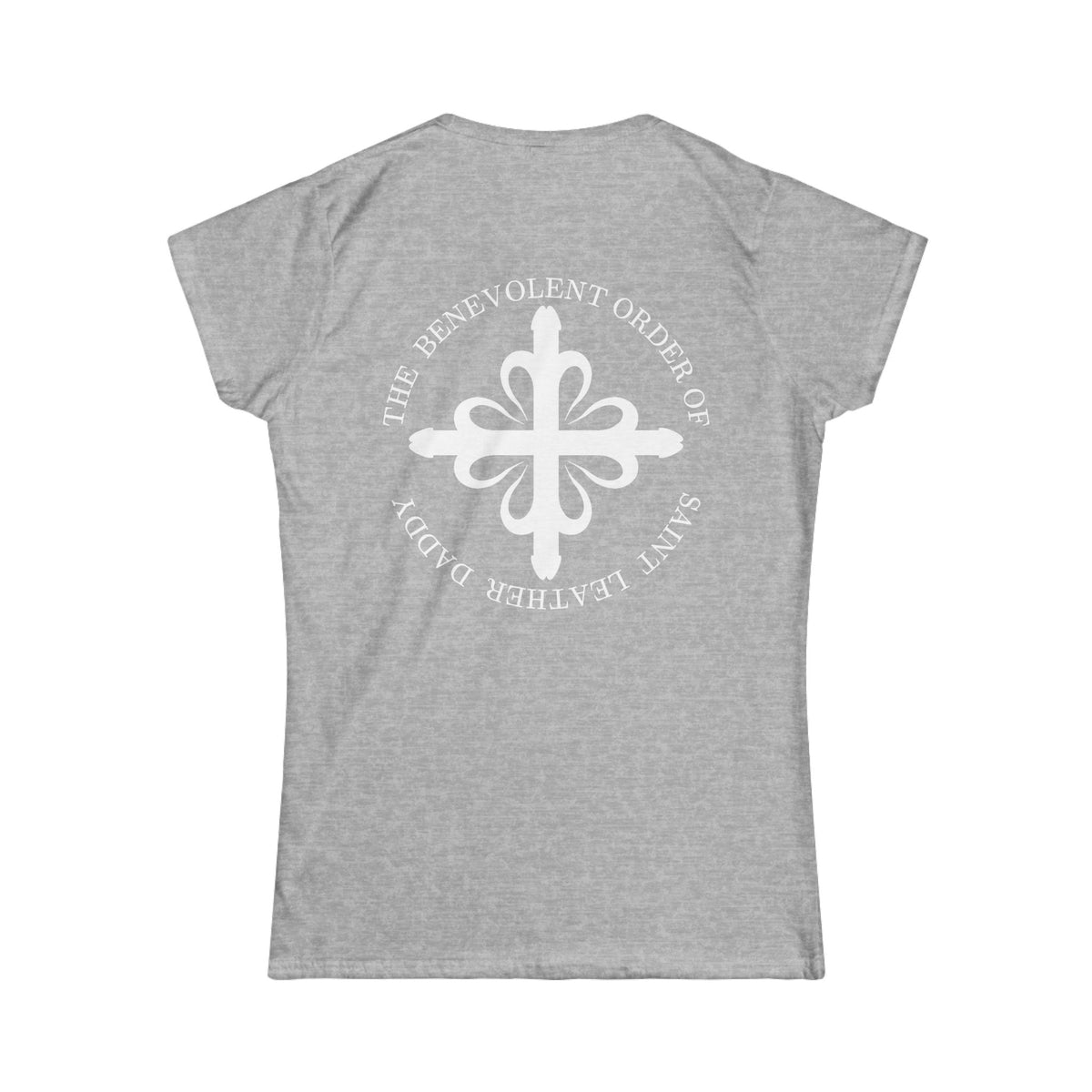 God is My Leather Daddy, T-Shirt, Women's, White Text