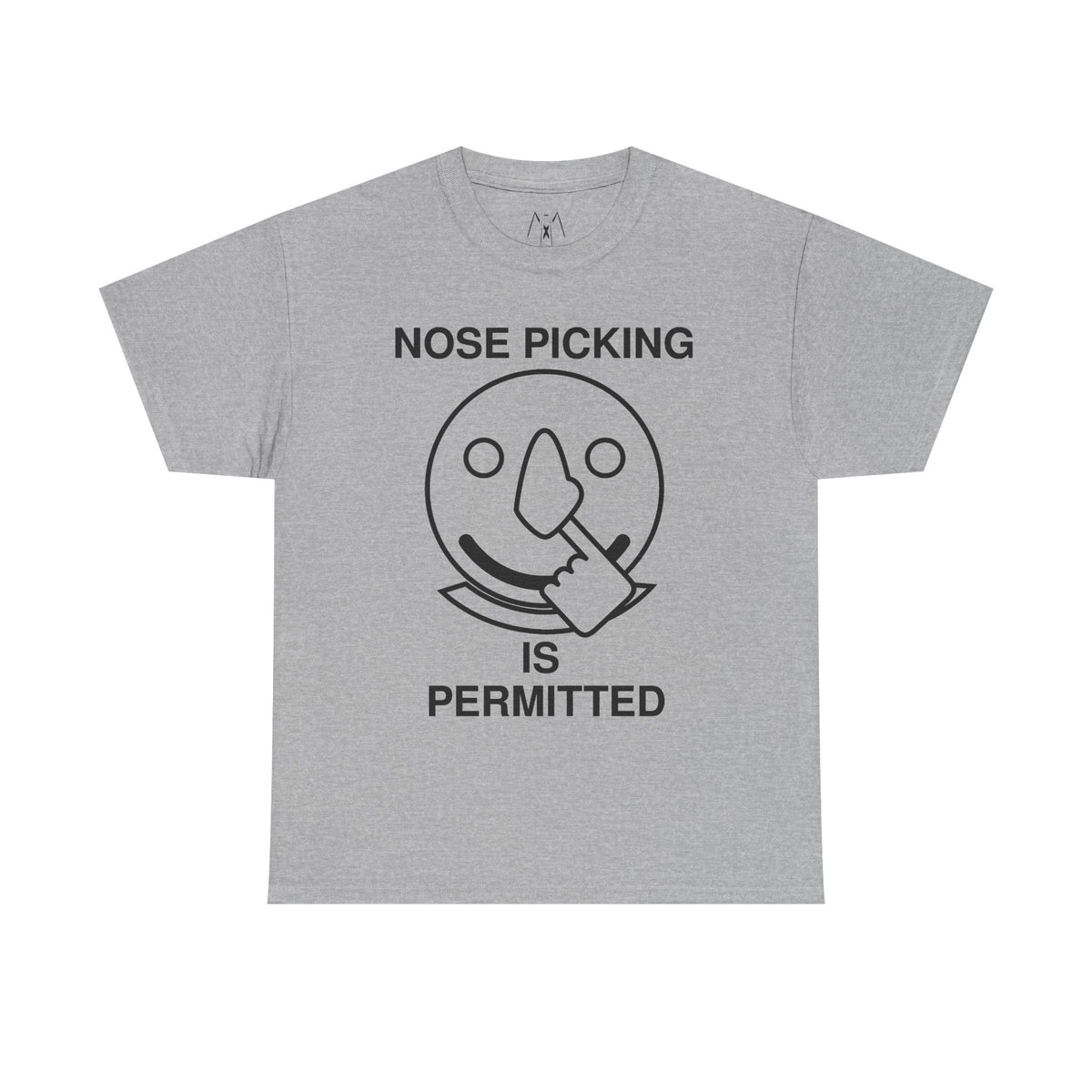 Nose Picking is Permitted Unisex Tee Black Text