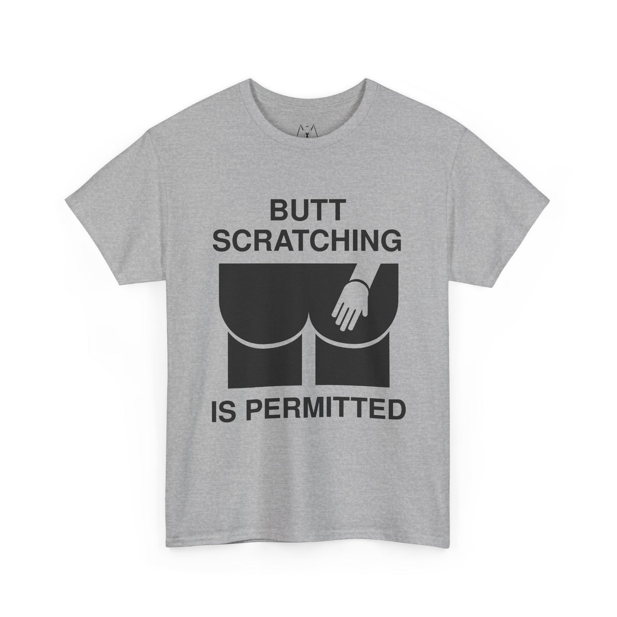 Butt Scratching is Permitted Unisex Tee Black Text
