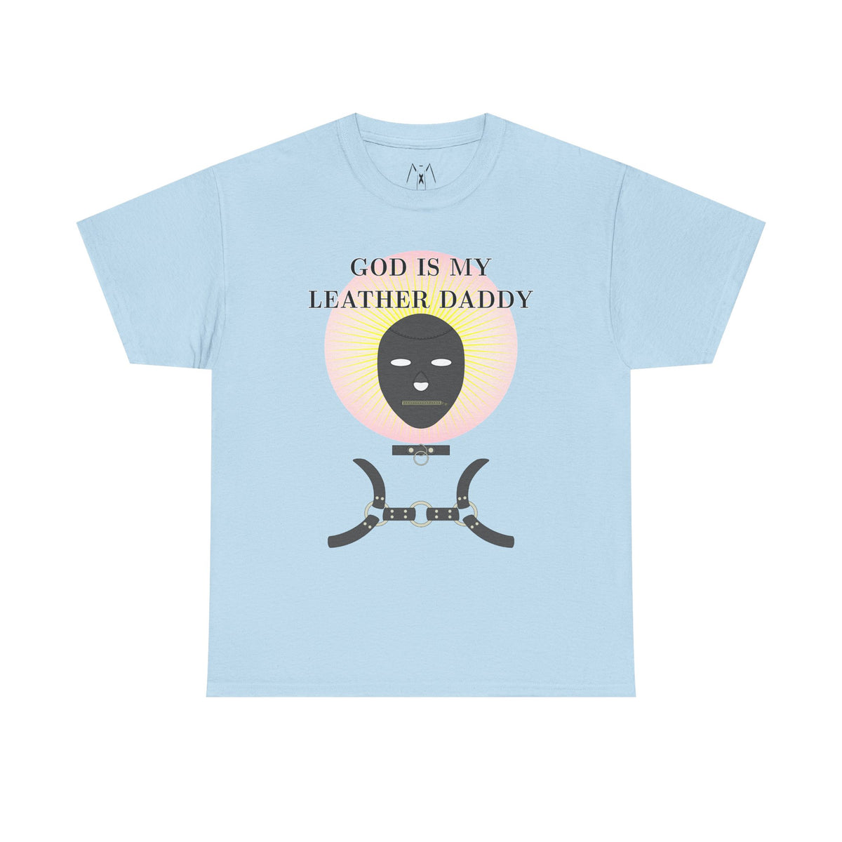 God is My Leather Daddy Unisex Tee Black Text