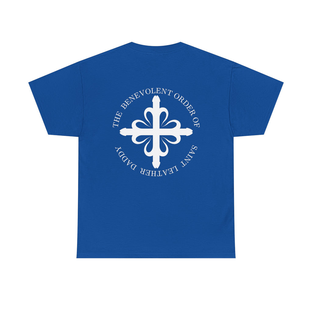 God is My Leather Daddy Unisex Tee White Text