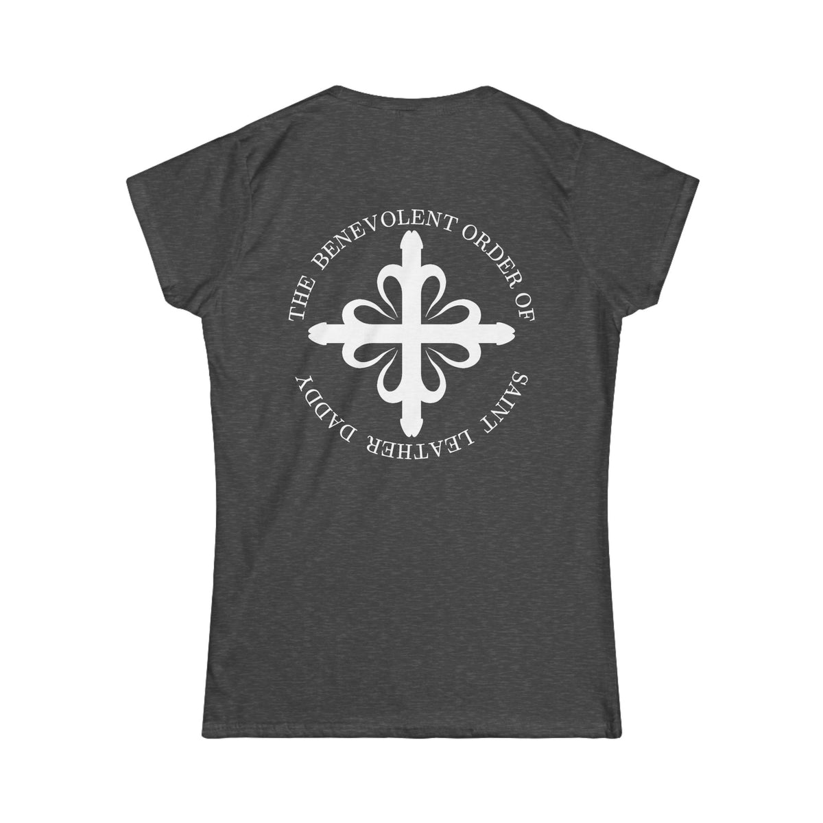 God is My Leather Daddy, T-Shirt, Women's, White Text