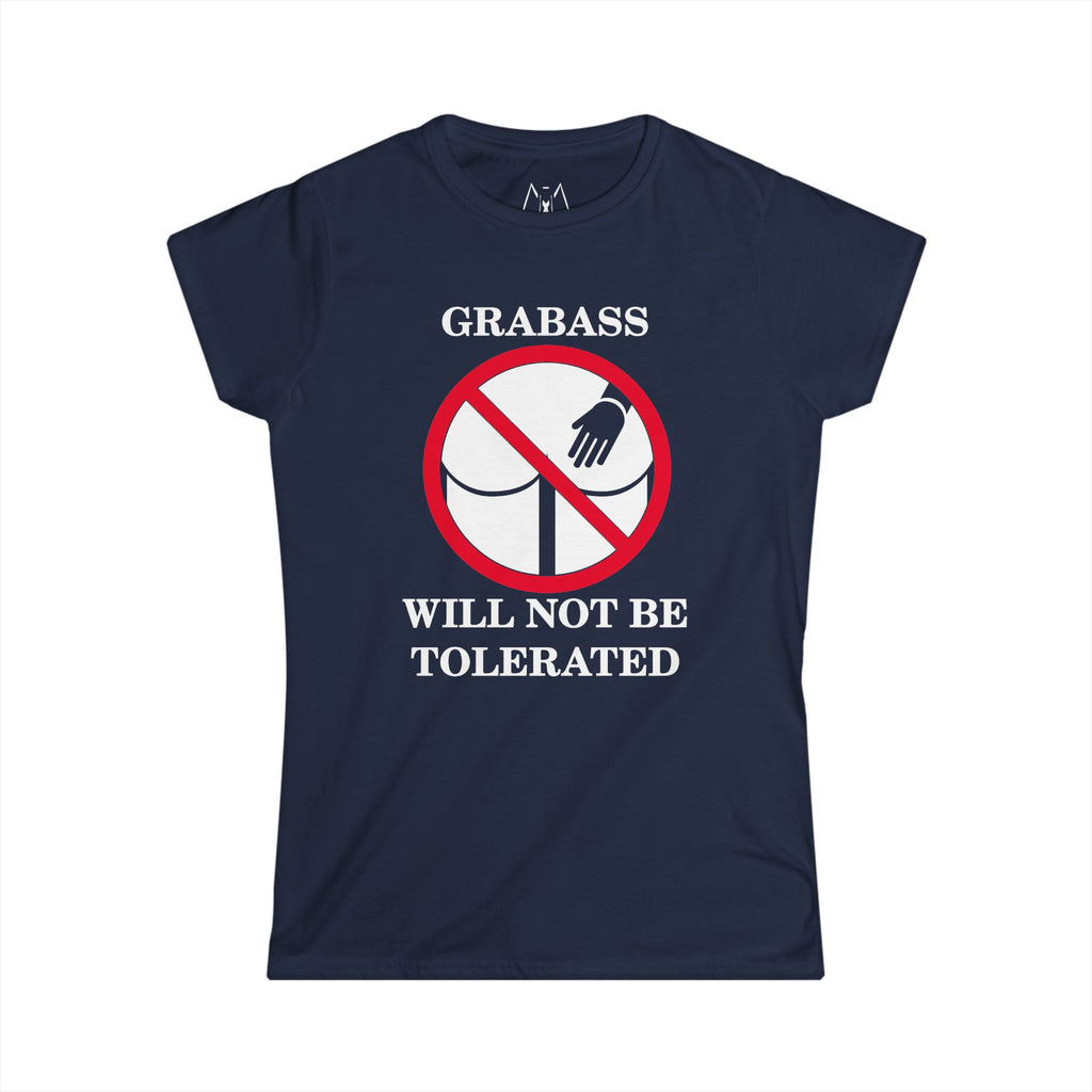 Grabass Will Not be Tolerated, T-Shirt, Women's, White Text