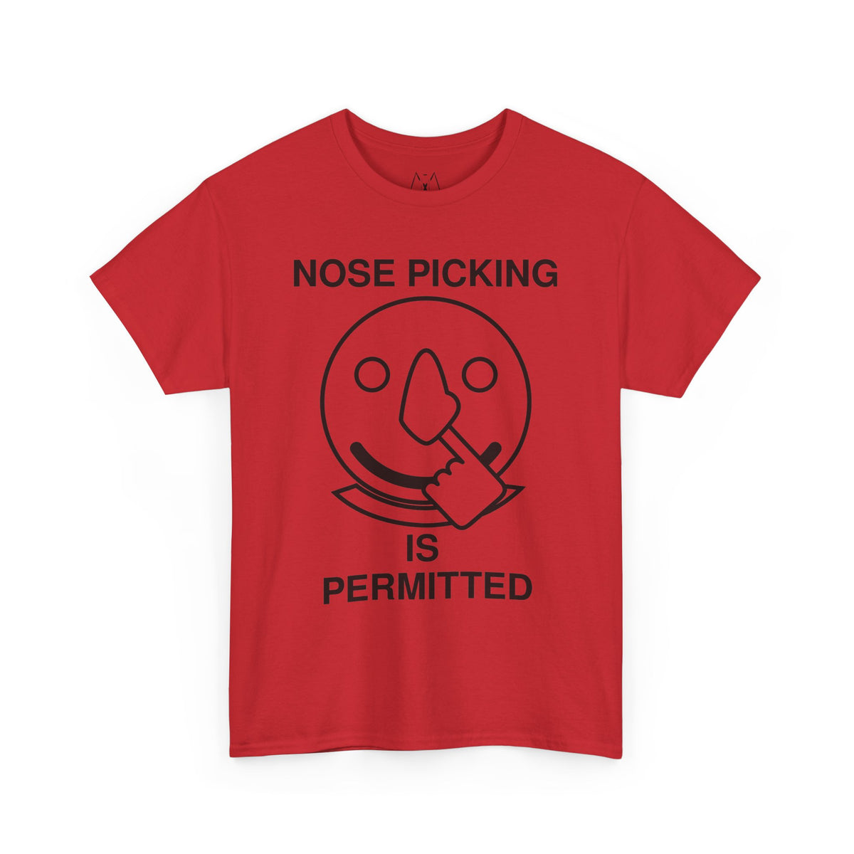 Nose Picking is Permitted Unisex Tee Black Text