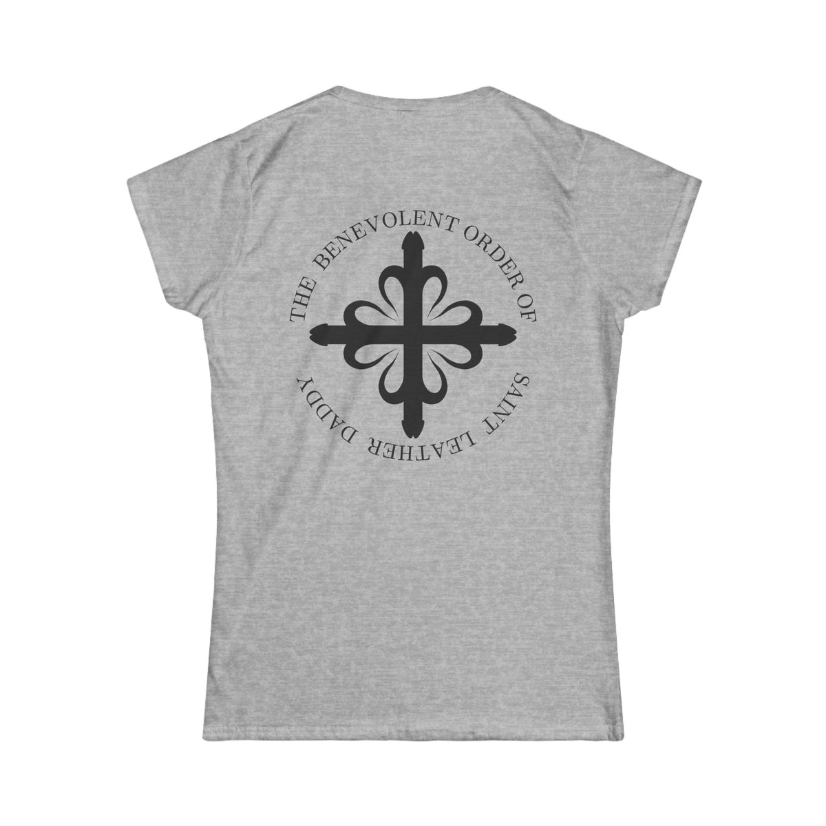 God is My Leather Daddy, T-Shirt, Women's, Black Text