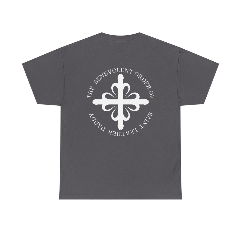 God is My Leather Daddy Unisex Tee White Text