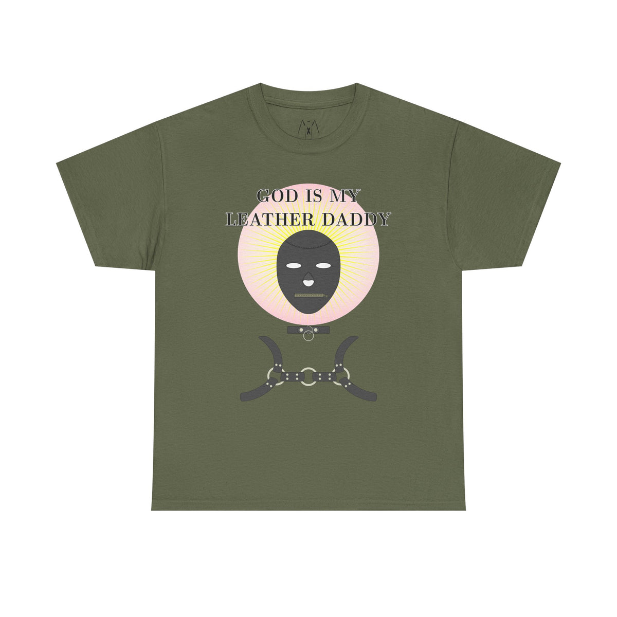 God is My Leather Daddy Unisex Tee Black Text