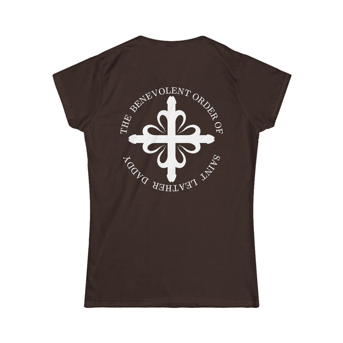 God is My Leather Daddy, T-Shirt, Women's, White Text
