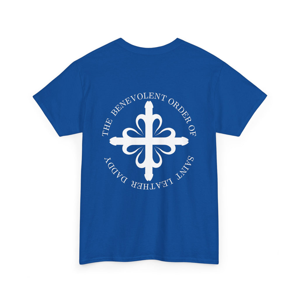 God is My Leather Daddy Unisex Tee White Text