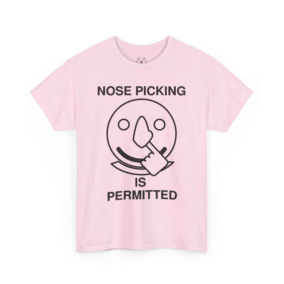 Nose Picking is Permitted Unisex Tee Black Text
