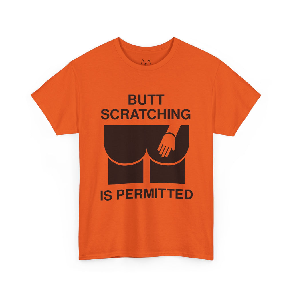 Butt Scratching is Permitted Unisex Tee Black Text