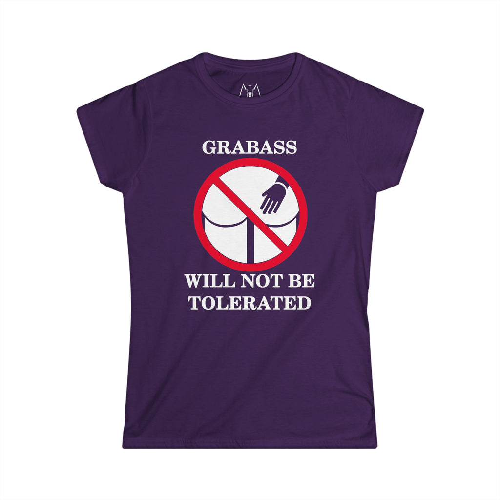 Grabass Will Not be Tolerated, T-Shirt, Women's, White Text
